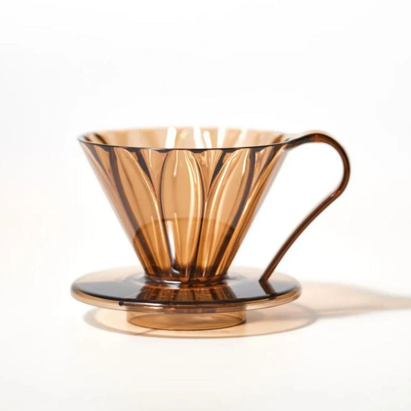 Cafec - Tritan Flower Dripper Cup 4 Clear Brown